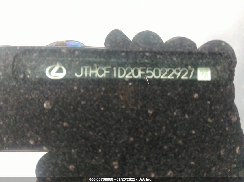 2015 LEXUS IS 250 JTHCF1D20F5022927