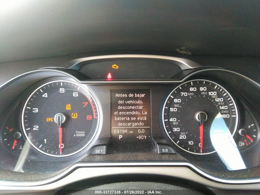 2014 AUDI A4 PREMIUM WAUAFAFL6EA010394