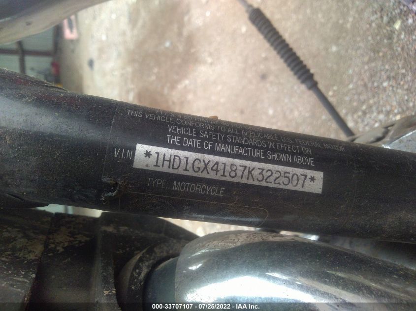 2007 HARLEY-DAVIDSON FXDBI 1HD1GX4187K322507