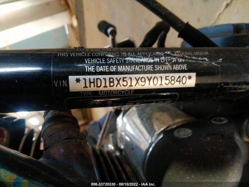 2009 HARLEY-DAVIDSON FLSTF 1HD1BX51X9Y015840