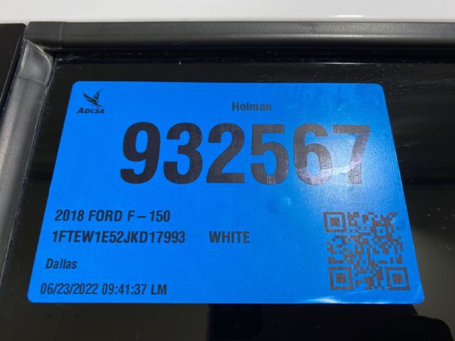 2018 FORD F150 XL/XLT/LARIAT 1FTEW1E52JKD17993