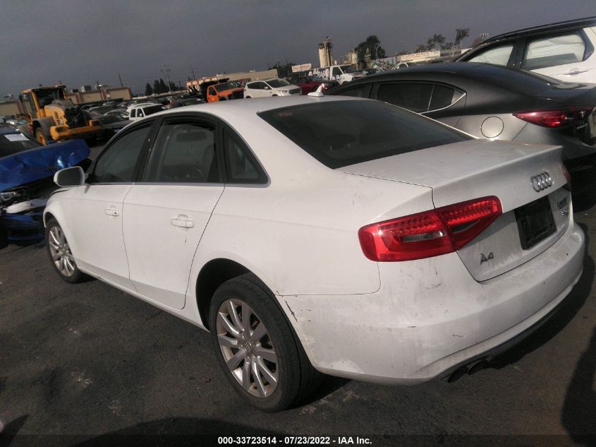 2013 AUDI A4 PREMIUM WAUBFAFL4DA170714