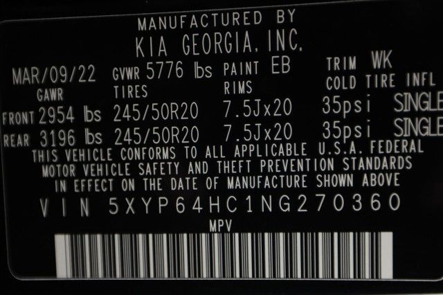 2022 KIA TELLURIDE S 5XYP64HC1NG270360