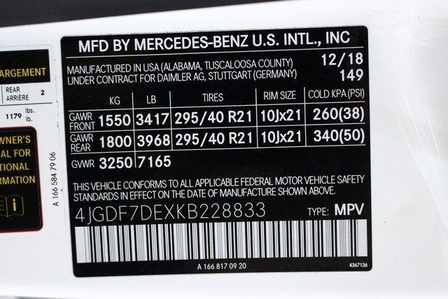 2019 MERCEDES-BENZ GLS 550 4MATIC 4JGDF7DEXKB228833