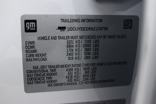 2022 CHEVROLET SILVERADO LTD K1500 RST 1GCUYEED5NZ109799