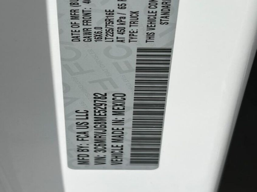 2021 RAM PROMASTER 3500 3500 HIGH 3C6MRVJG8ME529782