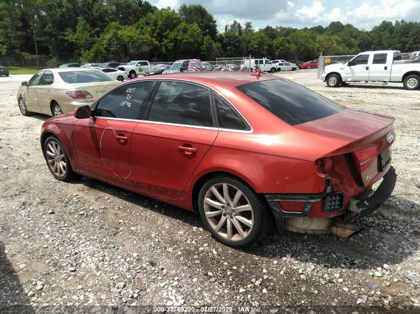 2013 AUDI A4 PREMIUM PLUS WAUFFAFL2DN020174