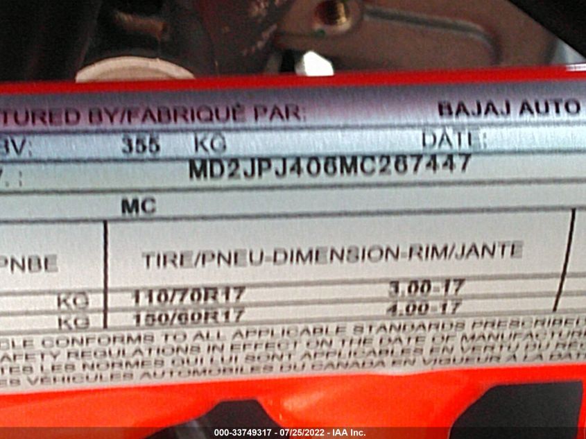 2021 KTM 390 DUKE MD2JPJ406MC267447