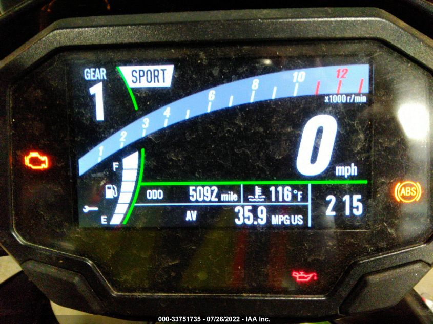 2021 KAWASAKI ZR900 F ML5ZRDF18MDA48751
