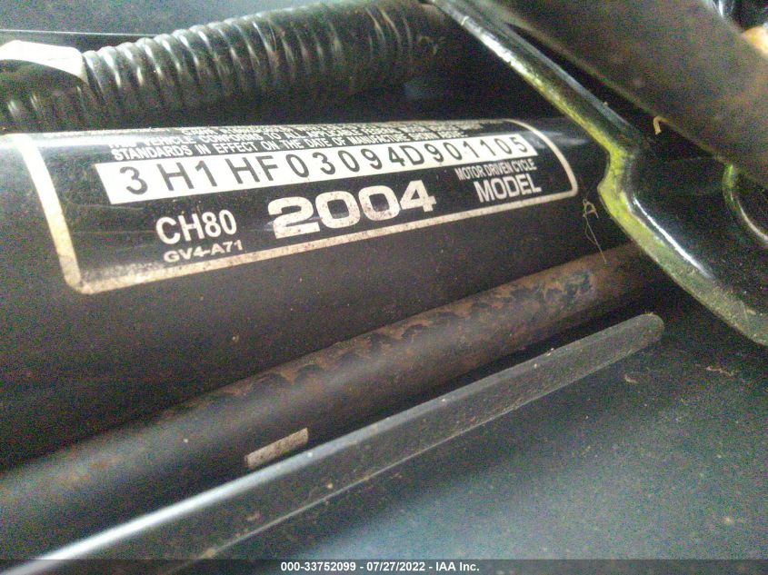 2004 HONDA CH80 3H1HF03094D901105
