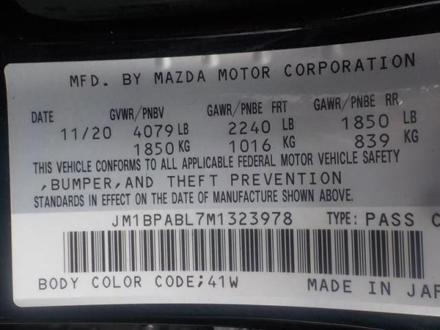2021 MAZDA 3 SELECT JM1BPABL7M1323978