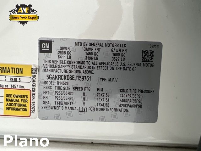 2014 BUICK ENCLAVE PREMIUM 5GAKRCKD3EJ159761