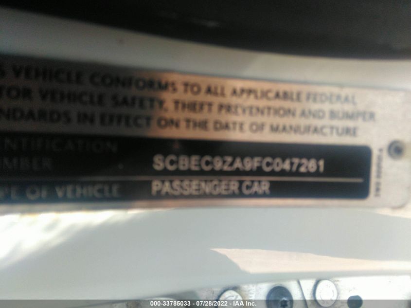 2015 BENTLEY FLYING SPUR W12 SCBEC9ZA9FC047261