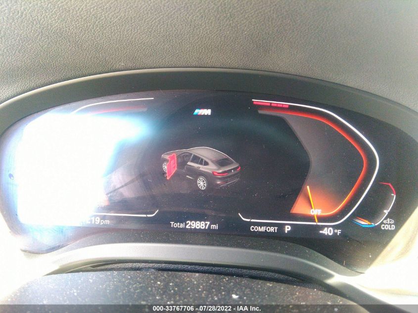 2021 BMW X4 XDRIVE30I 5UX2V1C09M9F41644