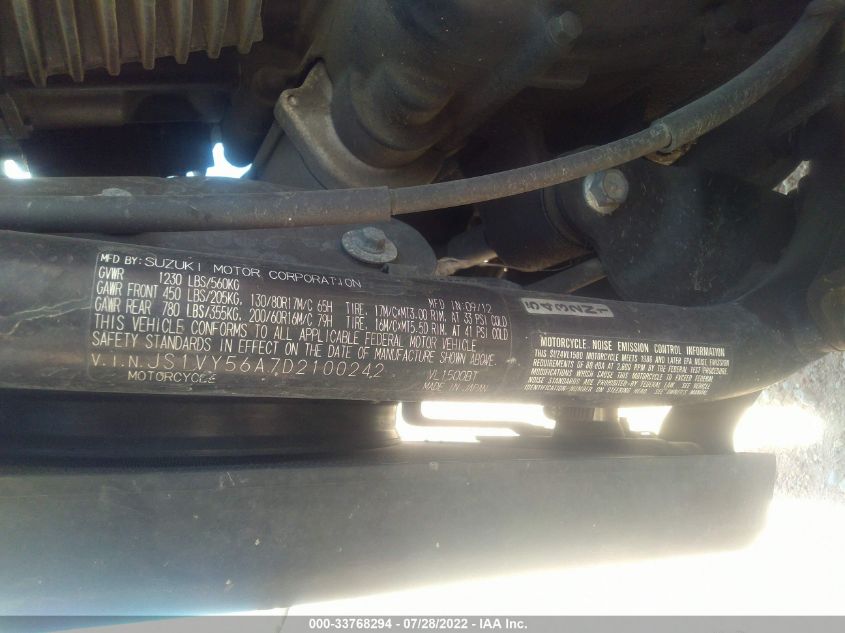 2013 SUZUKI VL1500 JS1VY56A7D2100242
