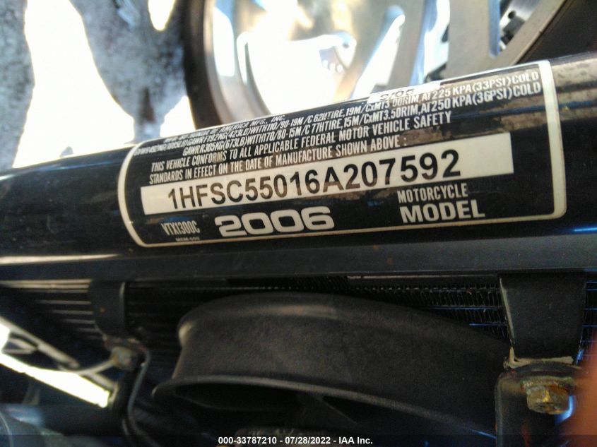 2006 HONDA VTX1300 C 1HFSC55016A207592