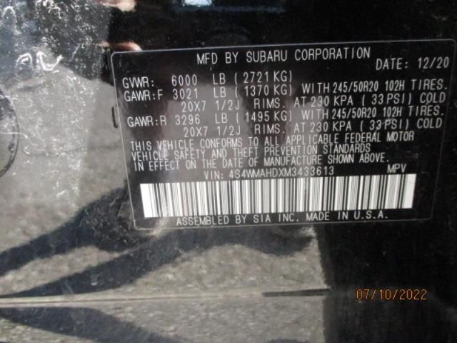 2021 SUBARU ASCENT PREMIUM 4S4WMAHDXM3433613