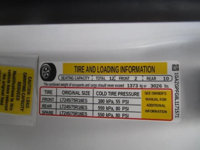 2020 CHEVROLET EXPRESS PASSENGER LT 1GAZGPFG8L1171571