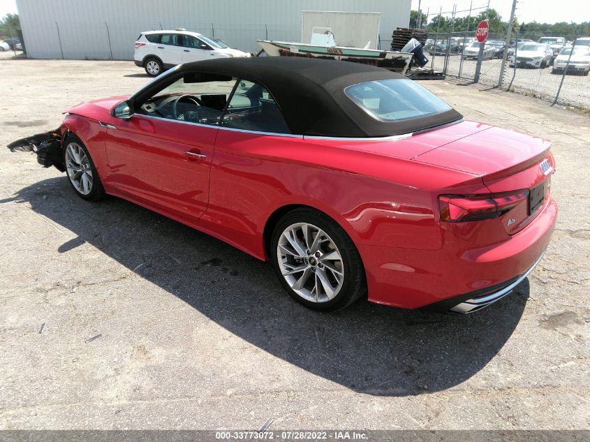 2022 AUDI A5 CABRIOLET PREMIUM WAU2AGF51NN006009