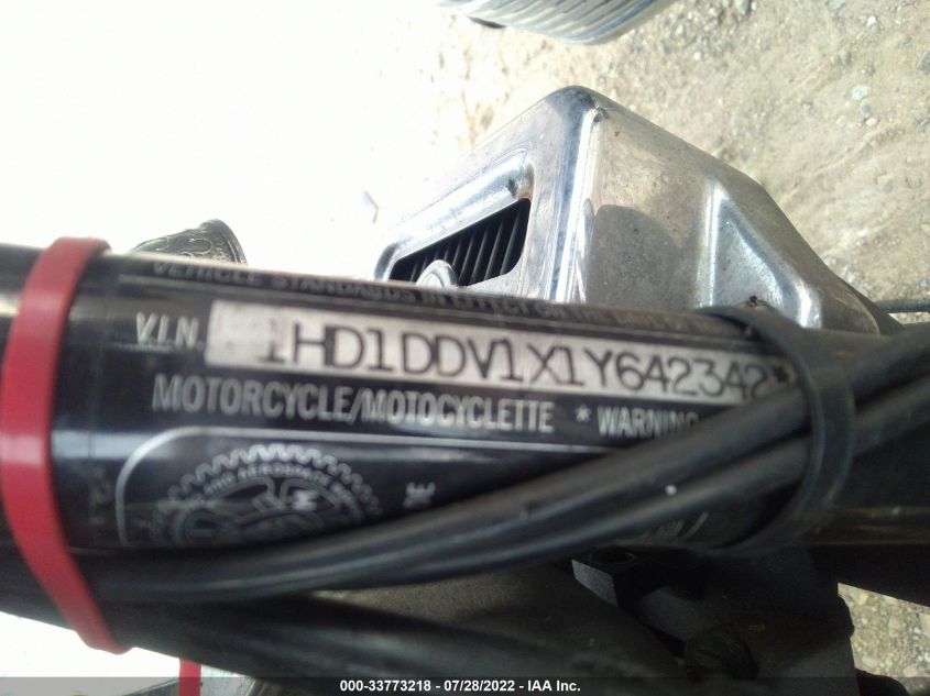 2001 HARLEY-DAVIDSON FLHT 1HD1DDV1X1Y642342
