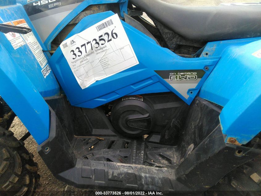 2016 POLARIS SPORTSMAN 450 H.O. 4XASEA458GA624520