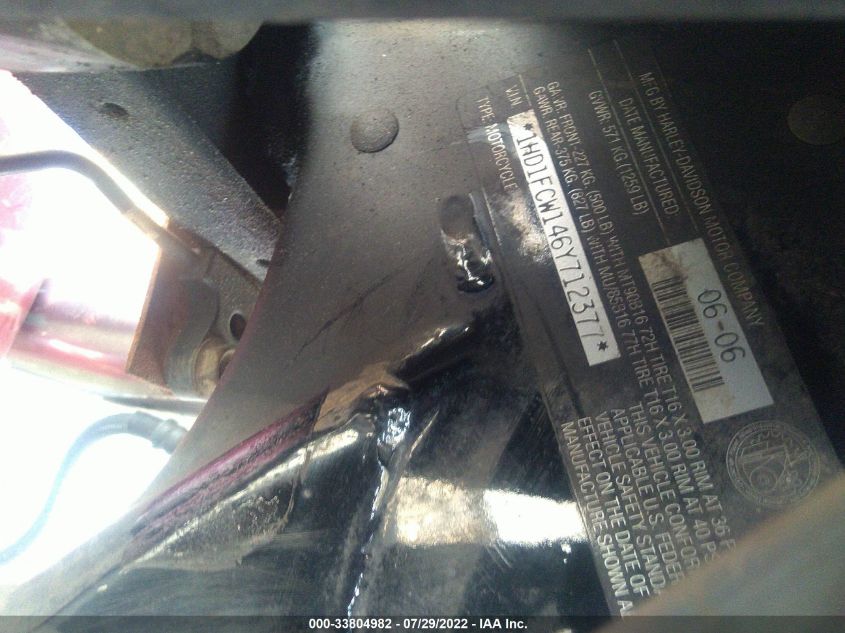 2006 HARLEY-DAVIDSON FLHTCUI 1HD1FCW146Y712377