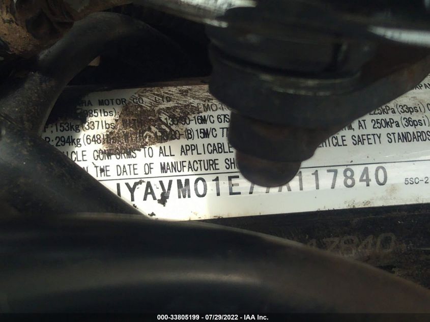 2007 YAMAHA XVS650 JYAVM01E77A117840