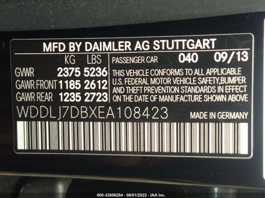 2014 MERCEDES-BENZ CLS 550 - WDDLJ7DBXEA108423