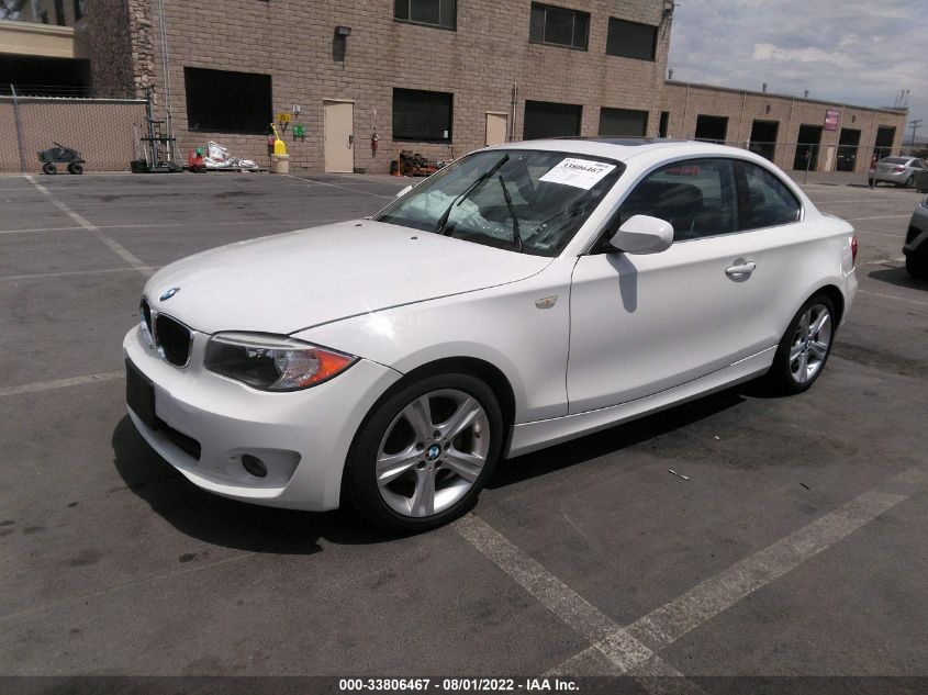 2013 BMW 1 SERIES 128I WBAUP9C56DVS94664