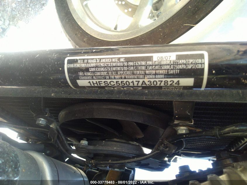 2007 HONDA VTX1300 C 1HFSC55017A307824