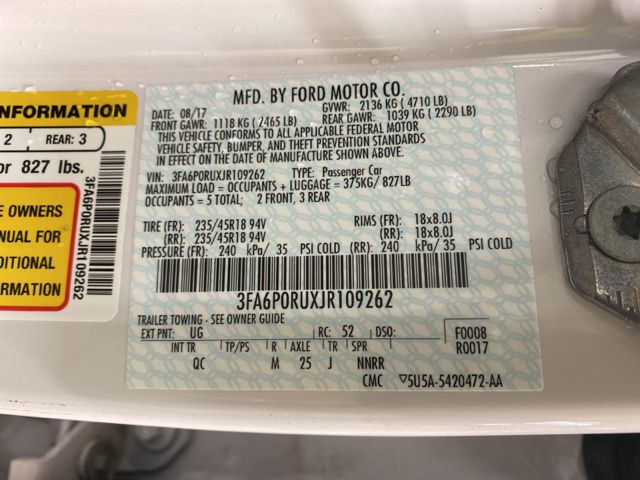 2018 FORD FUSION HYBRID TITANIUM/PLATINUM 3FA6P0RUXJR109262