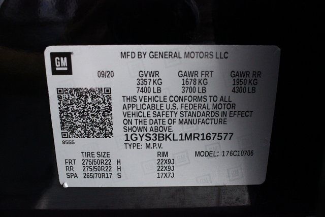 2021 CADILLAC ESCALADE PREMIUM LUXURY 1GYS3BKL1MR167577