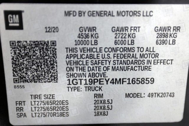 2021 GMC SIERRA 2500HD AT4 1GT19PEY4MF165859