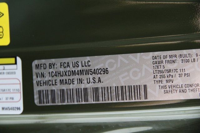2021 JEEP WRANGLER UNLIMITED WILLYS 1C4HJXDM4MW540296