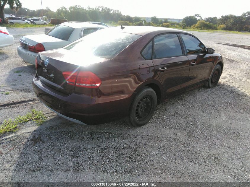 2013 VOLKSWAGEN PASSAT S 1VWAP7A34DC037622