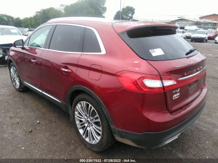 2017 LINCOLN MKX RESERVE 2LMPJ6LR1HBL44231