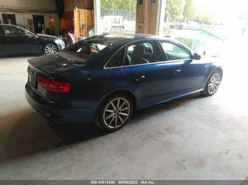 2014 AUDI A4 PREMIUM PLUS WAUFFAFL0EN011135