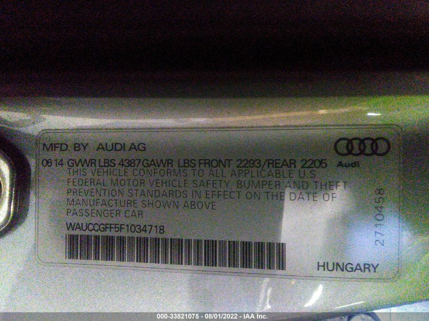 2015 AUDI A3 1.8T PREMIUM PLUS WAUCCGFF5F1034718