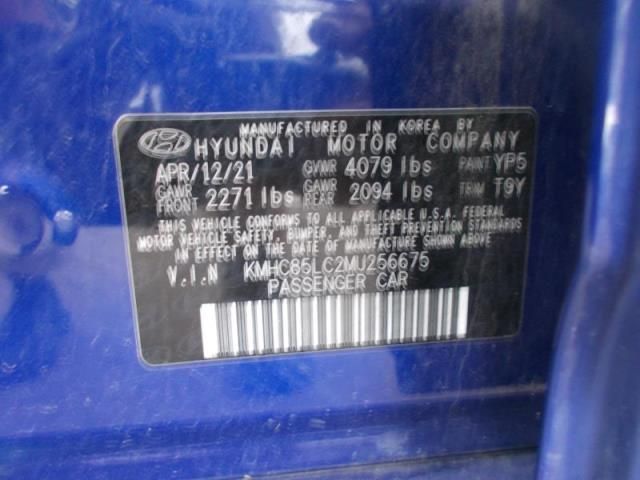 2021 HYUNDAI IONIQ HYBRID SEL KMHC85LC2MU256675
