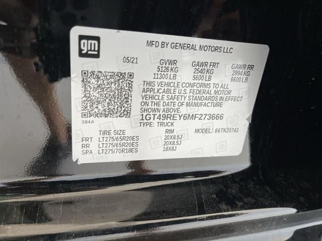 2021 GMC SIERRA 2500HD DENALI 1GT49REY6MF273666