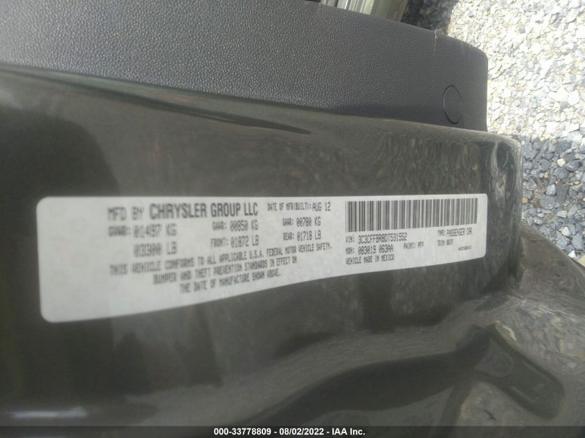2013 FIAT 500 SPORT 3C3CFFBR8DT531552