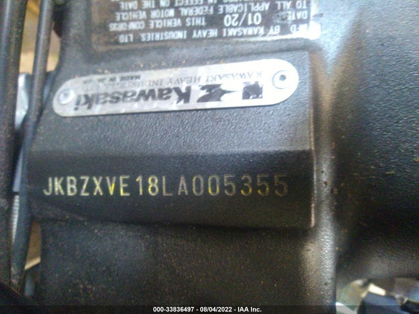 2020 KAWASAKI ZX1002 JKBZXVE18LA005355