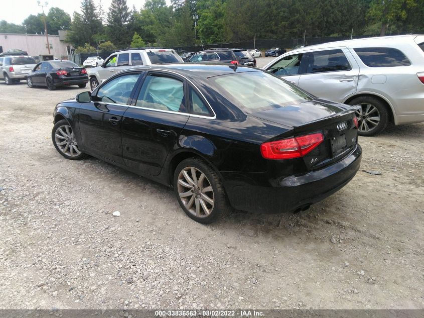 2013 AUDI A4 PREMIUM PLUS WAUFFAFL3DA061954