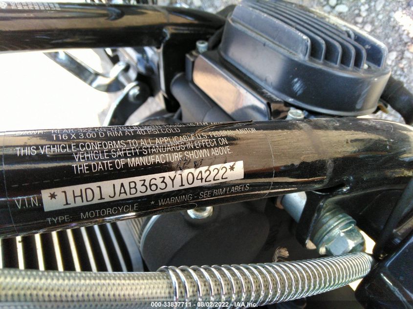 2003 HARLEY-DAVIDSON FXSTBI 1HD1JAB363Y104222