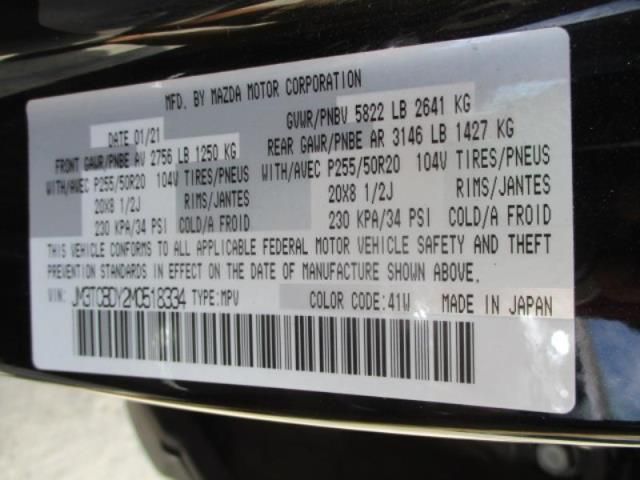 2021 MAZDA CX-9 GRAND TOURING JM3TCBDY2M0518334