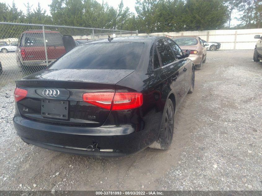 2013 AUDI A4 PREMIUM WAUAFAFL0DA066989