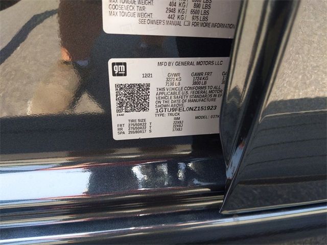 2022 GMC SIERRA 1500 LIMITED DENALI 1GTU9FEL0NZ151923
