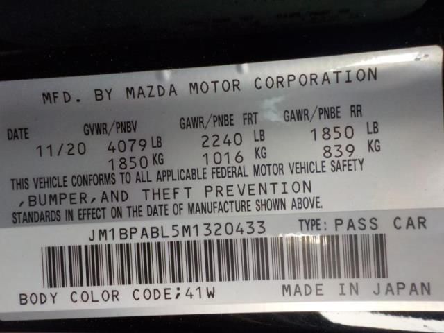 2021 MAZDA MAZDA3 SEDAN SELECT JM1BPABL5M1320433