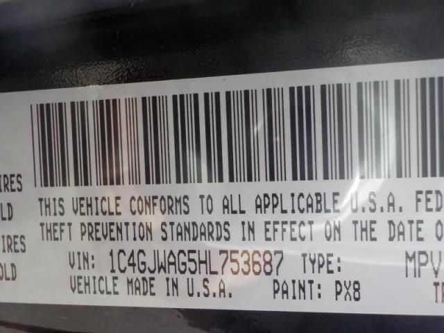 2017 JEEP WRANGLER SPORT 1C4GJWAG5HL753687