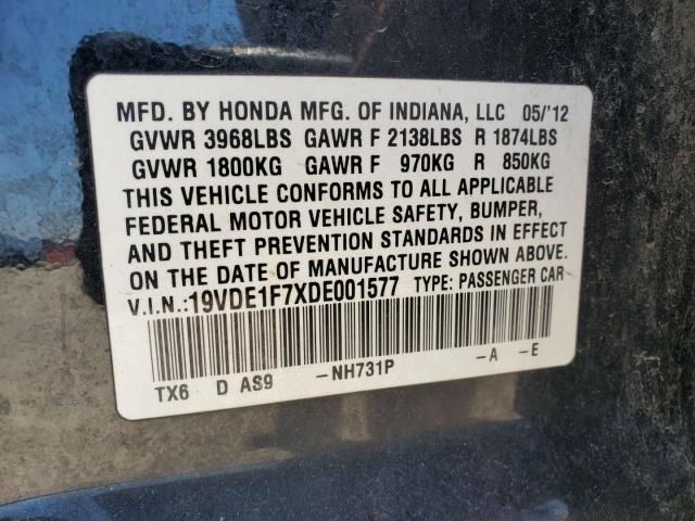 2013 ACURA ILX TECH PKG 19VDE1F7XDE001577